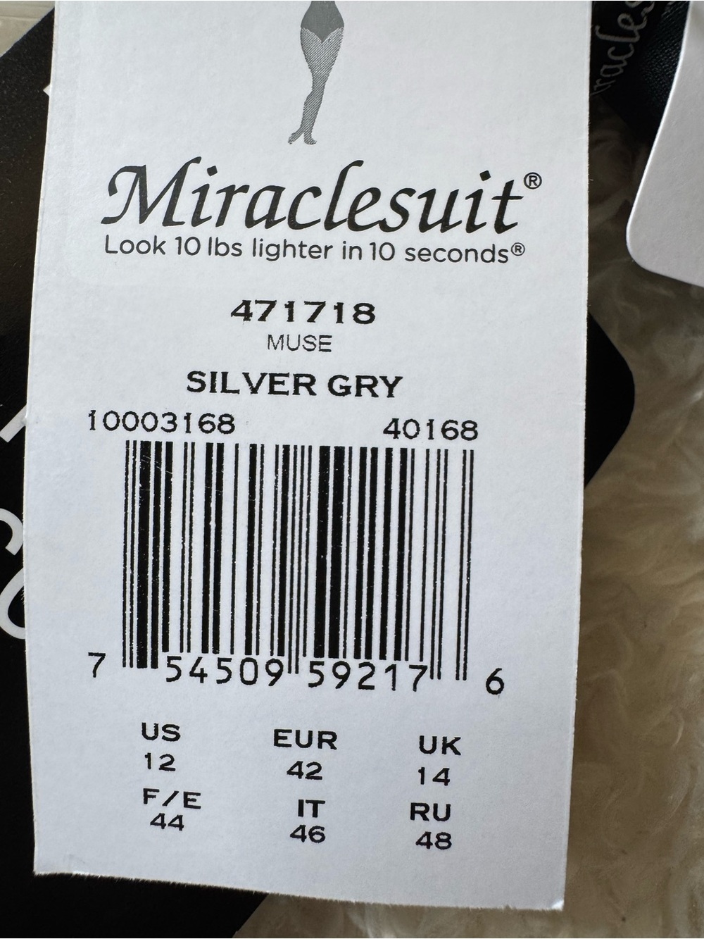 Miraclesuit "Sparkle Sands Brio" one-piece swimsuit underwire Size 12 NEW - Picture 9 of 9